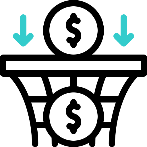 flujo de ventas Basic Accent Outline icono