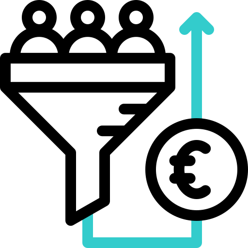 pipeline de ventes Basic Accent Outline Icône