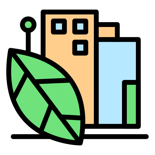 Зеленый город Generic color lineal-color иконка