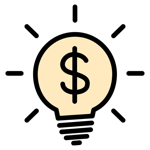 Bulb dollar Generic color lineal-color icon