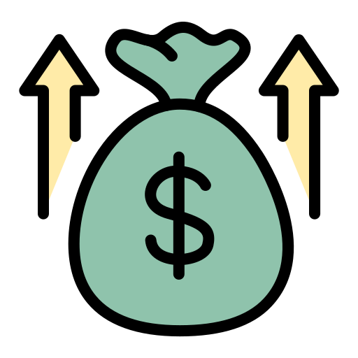 torba z pieniędzmi Generic color lineal-color ikona