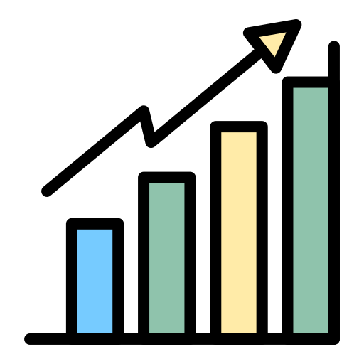 График роста Generic color lineal-color иконка