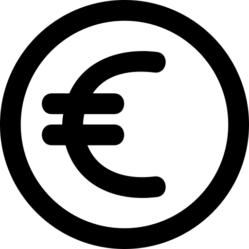 euro Generic black outline icon