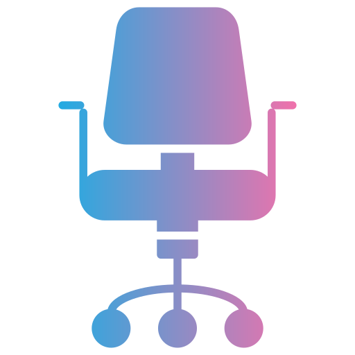chaise de bureau Generic gradient fill Icône