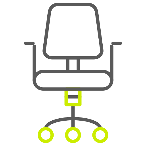 silla de oficina Generic color outline icono