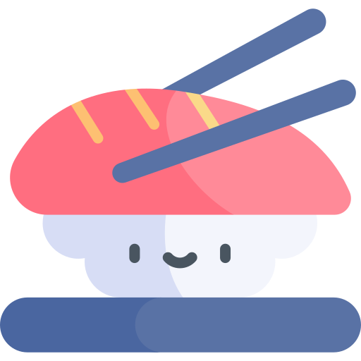 sushi Kawaii Flat icoon