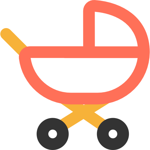 carrinho de criança Basic Rounded Lineal Color Ícone