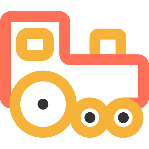 Train Basic Rounded Lineal Color icon