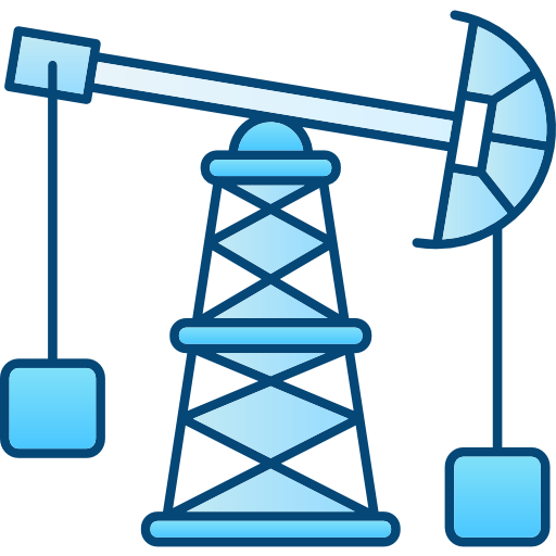 Oil pump Cubydesign Blue icon