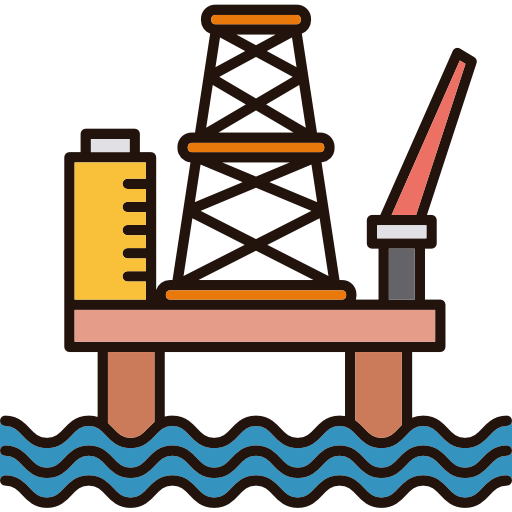 Нефтяная платформа Cubydesign Lineal Color  иконка