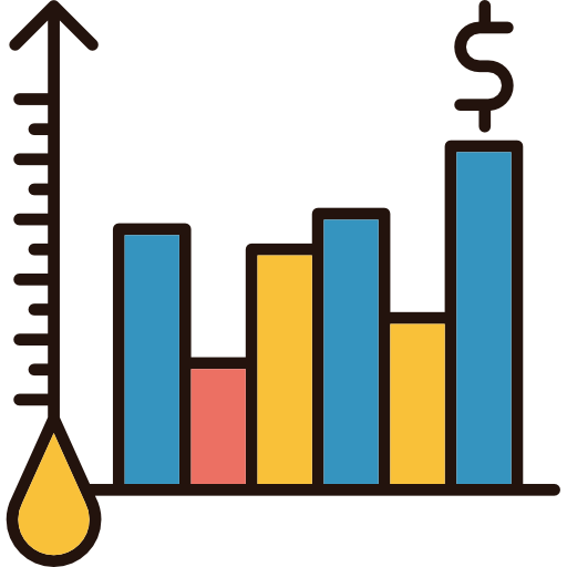 Oil price Cubydesign Lineal Color  icon