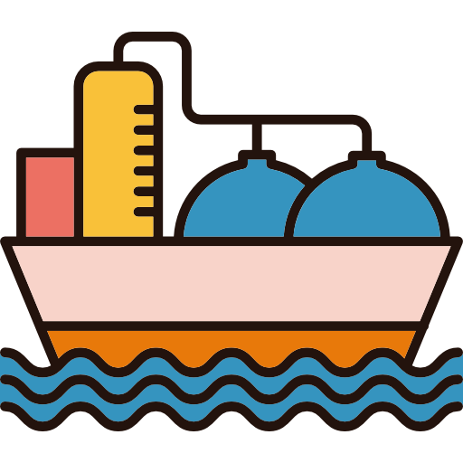 Oil tanker Cubydesign Lineal Color  icon