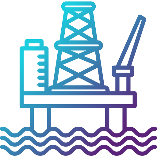 Нефтяная платформа Cubydesign Gradient иконка