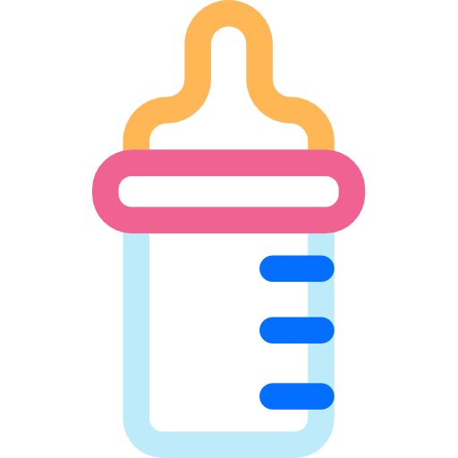 哺乳瓶 Basic Rounded Lineal Color icon