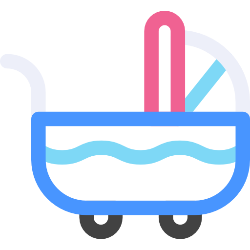 kinderwagen Basic Rounded Lineal Color icon