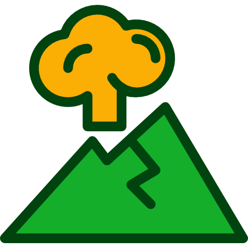 volcán Berkahicon Lineal Color icono