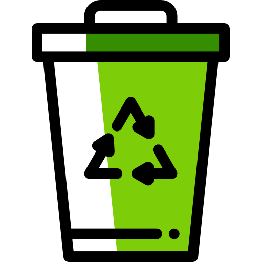 Recycling bin Detailed Rounded Color Omission icon
