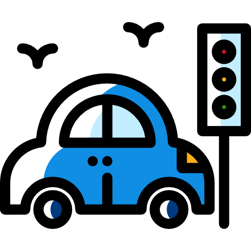車 Detailed Rounded Color Omission icon