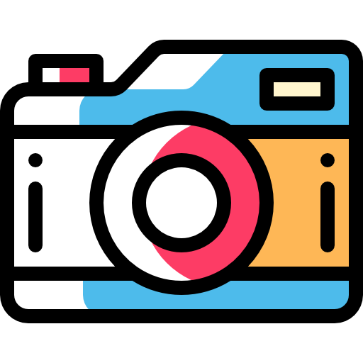 Photo camera Detailed Rounded Color Omission icon