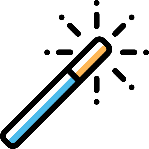 魔法の杖 Detailed Rounded Color Omission icon