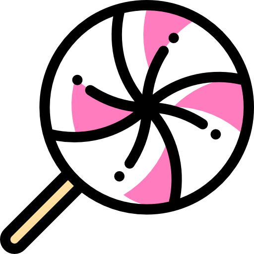 사탕 과자 Detailed Rounded Color Omission icon