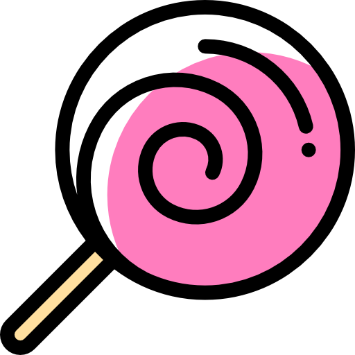 사탕 과자 Detailed Rounded Color Omission icon