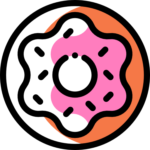 Donut Detailed Rounded Color Omission icon