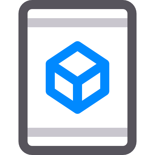 Cube Basic Rounded Lineal Color icon