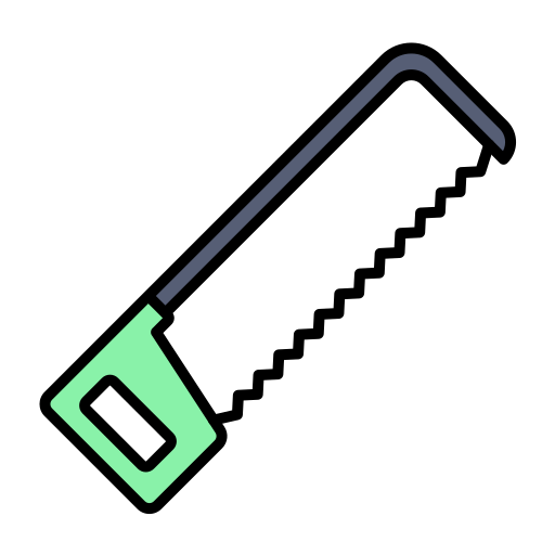 Hacksaw Generic color lineal-color icon