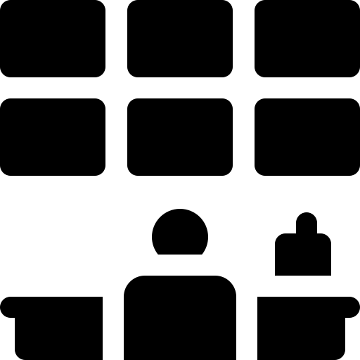 stanza di sicurezza Basic Rounded Filled icona