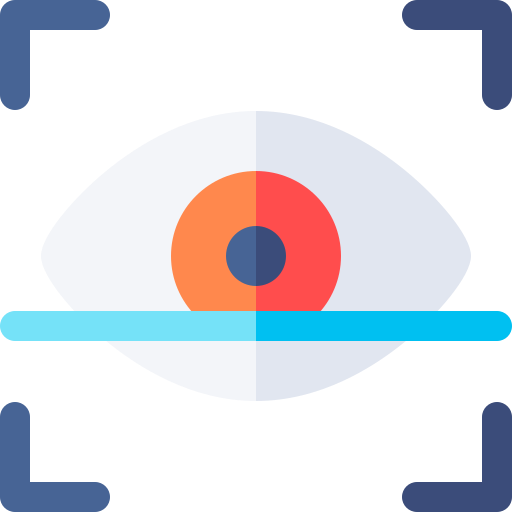 Eye scan Basic Rounded Flat icon