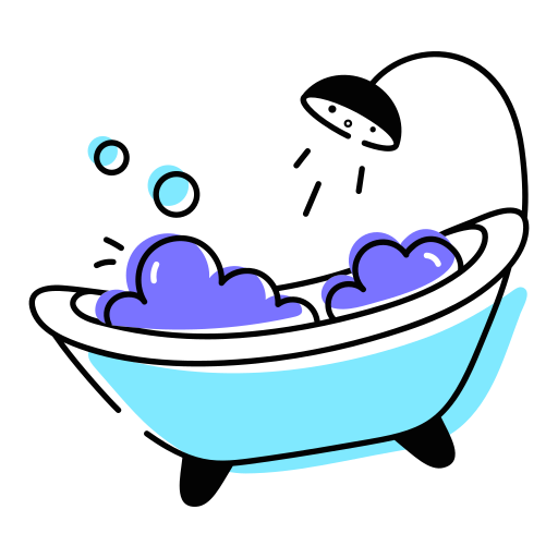Bath tub Generic color lineal-color icon