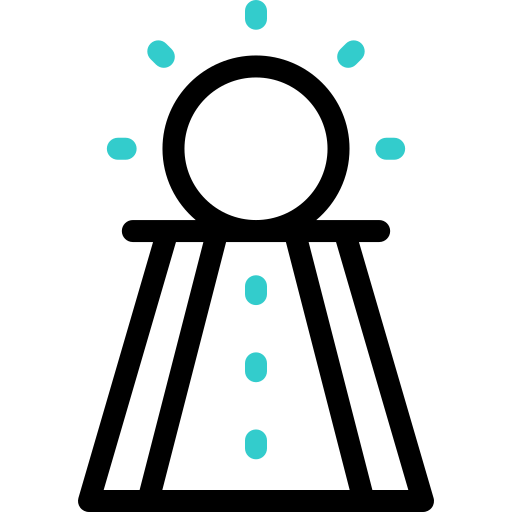 richting Basic Accent Outline icoon