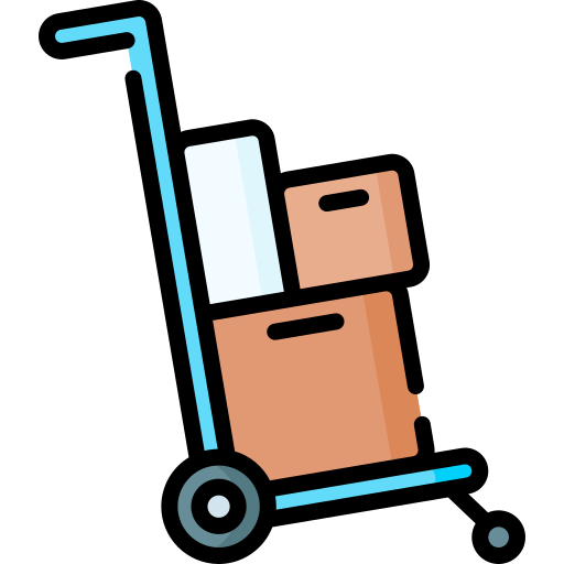 Hand truck Special Lineal color icon