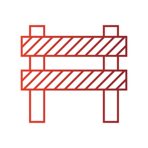 도로 봉쇄 Generic gradient outline icon