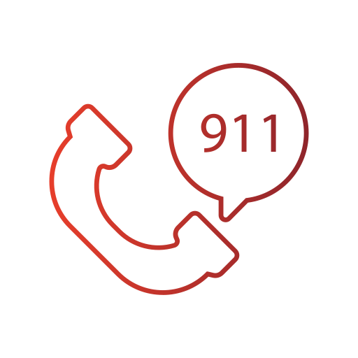 911 call Generic gradient outline icon
