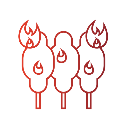 pożar lasu Generic gradient outline ikona