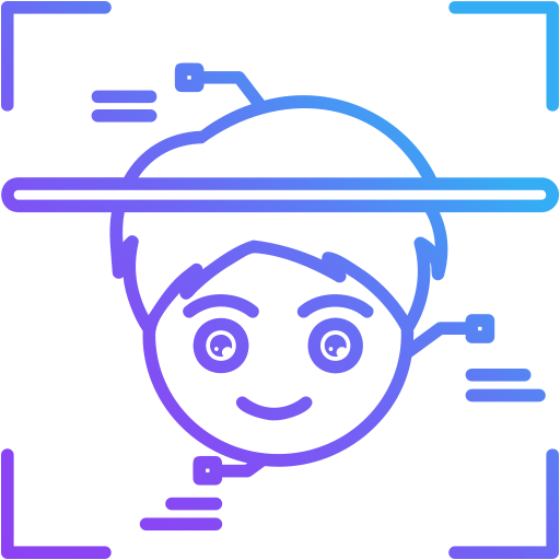 Facial recognition Generic gradient outline icon