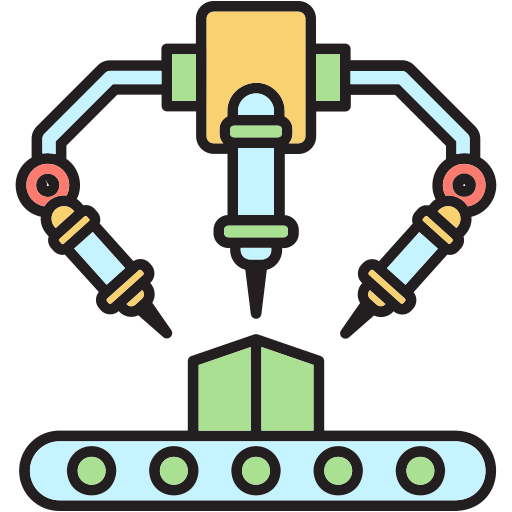 ロボットによるプロセスオートメーション Generic color lineal-color icon