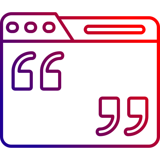 인용하다 Generic gradient outline icon