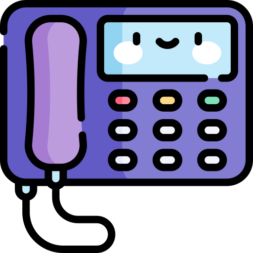 전화 Kawaii Lineal color icon