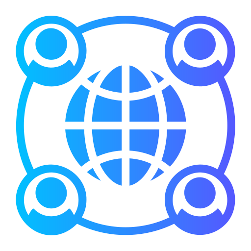 글로벌 네트워크 Generic gradient fill icon
