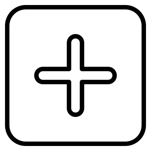 Знак плюс Generic black outline иконка