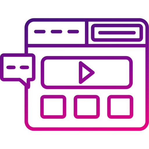 Video advertising Generic gradient outline icon