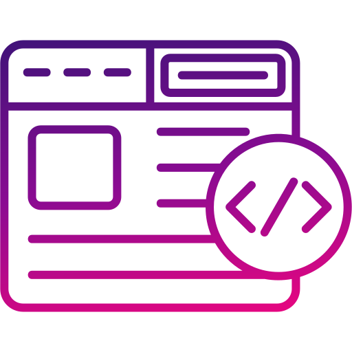 Web coding Generic gradient outline icon