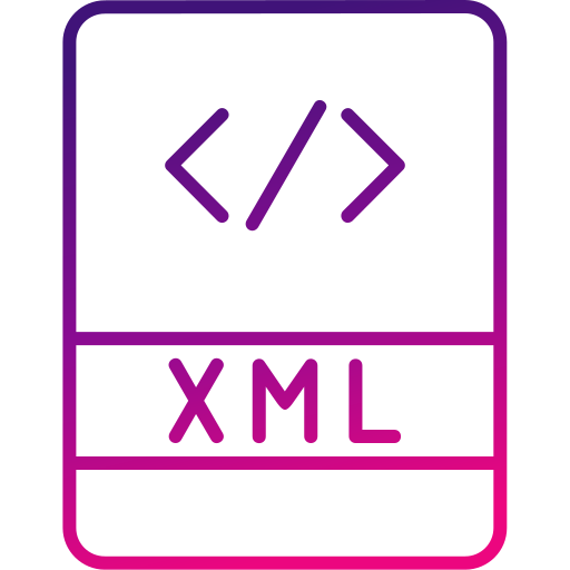 Xml file Generic gradient outline icon