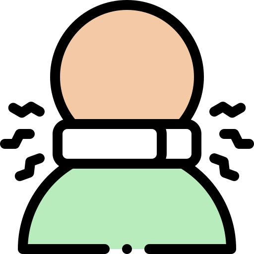 Neck injury Detailed Rounded Lineal color icon
