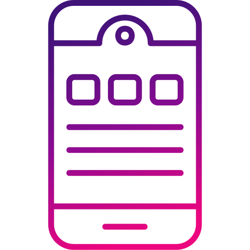 Mobile app Generic gradient outline icon