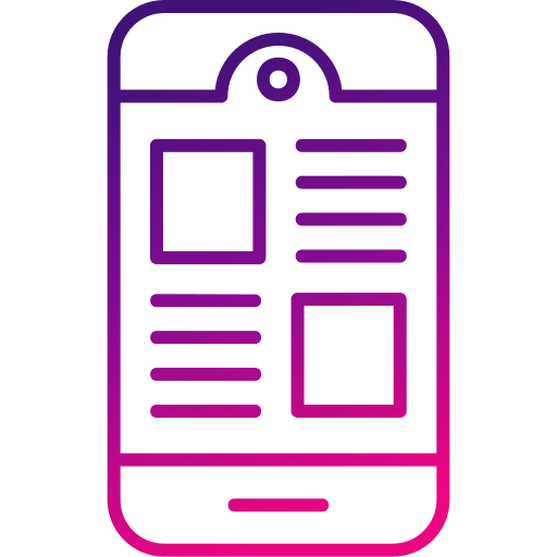 Мобильное приложение Generic gradient outline иконка