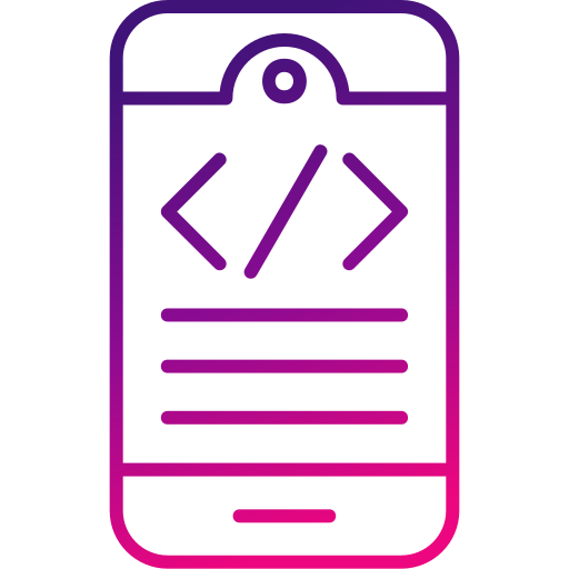 mobiele codering Generic gradient outline icoon